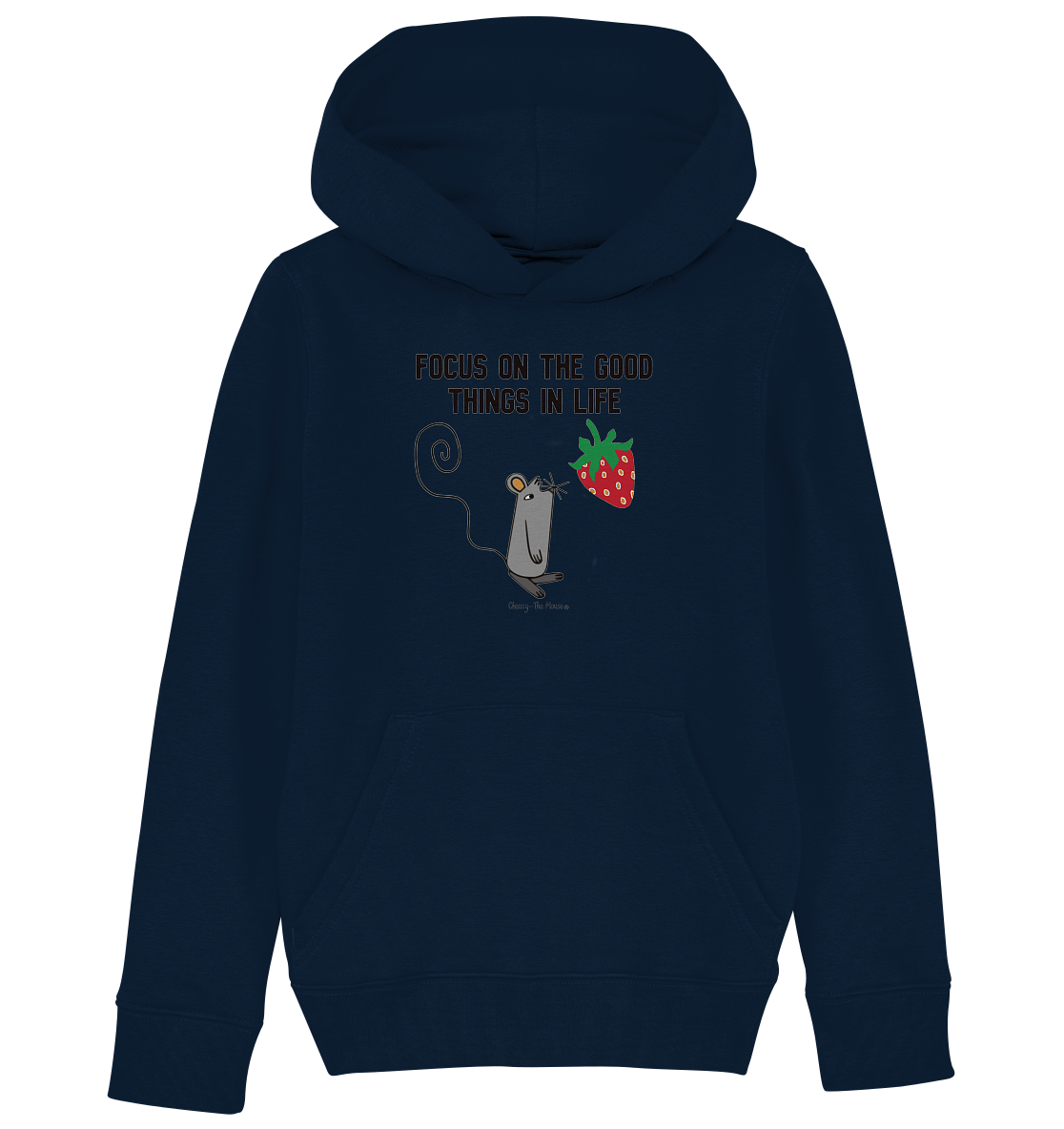 Cheesy -The Mouse® Focus on good things in life - Kids Organic Hoodie