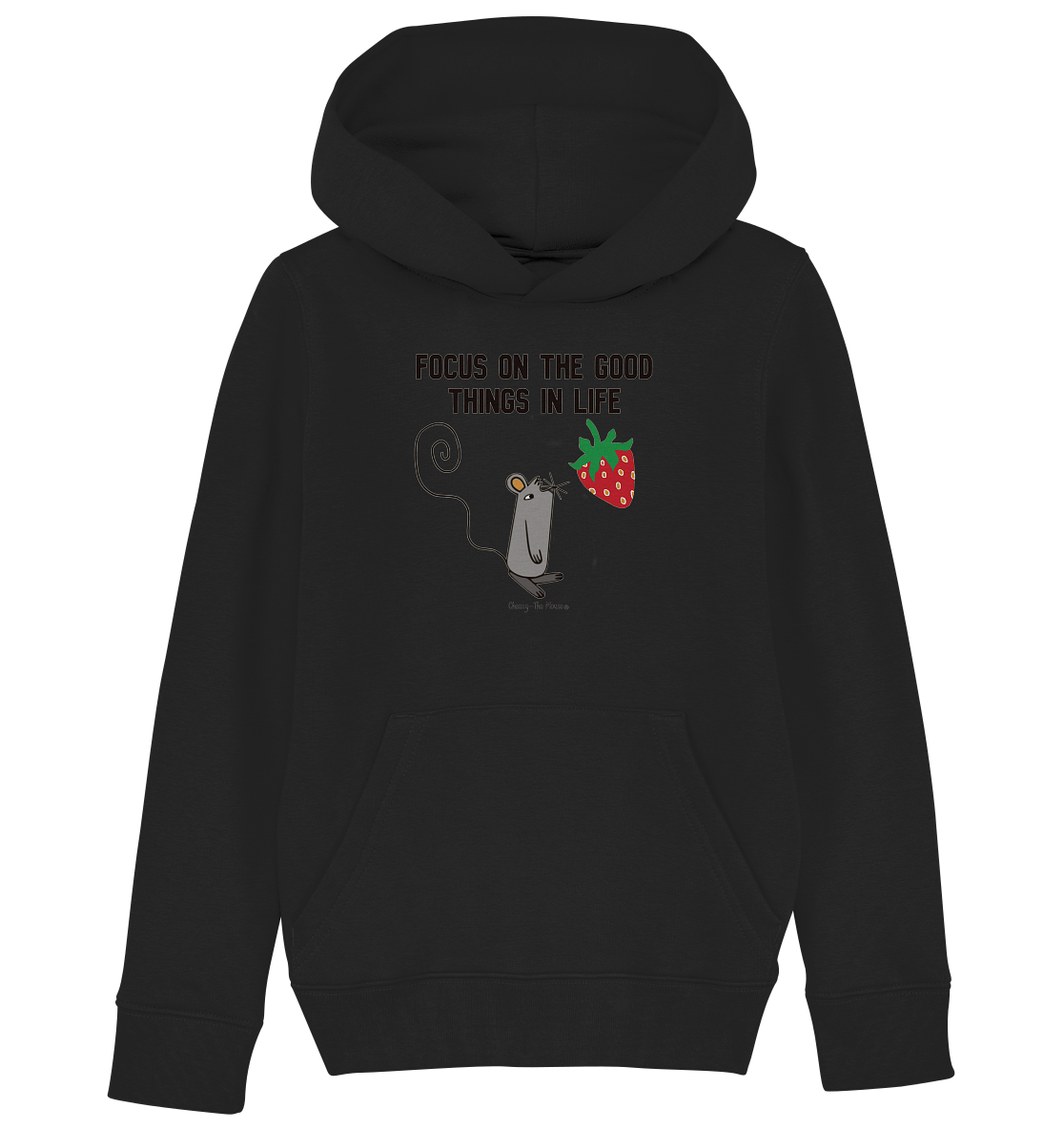 Cheesy -The Mouse® Focus on good things in life - Kids Organic Hoodie