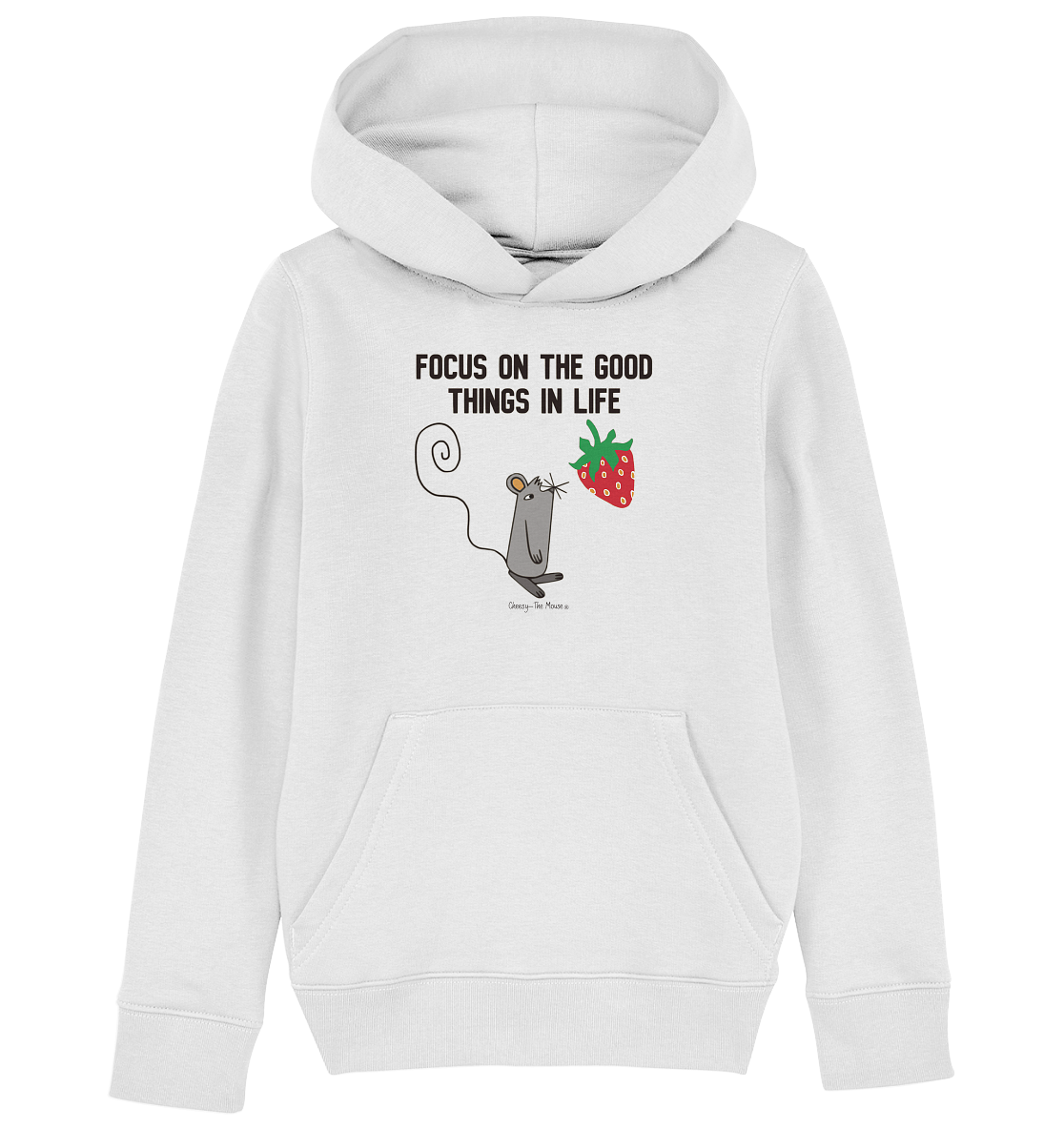 Cheesy -The Mouse® Focus on good things in life - Kids Organic Hoodie