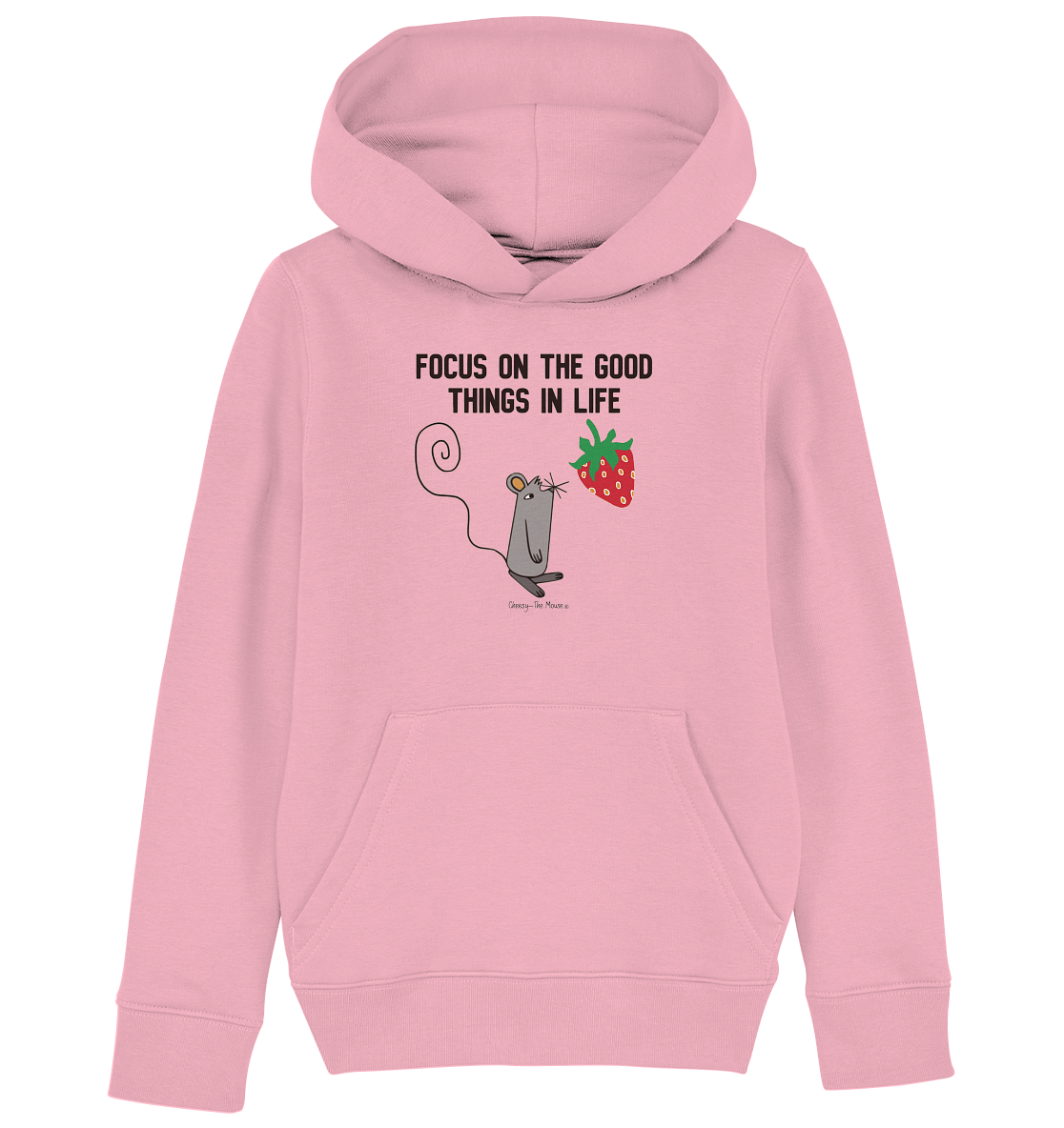 Cheesy -The Mouse® Focus on good things in life - Kids Organic Hoodie