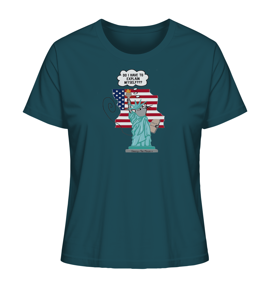 Cheesy -The Mouse® goes Amerika - Ladies Organic Shirt