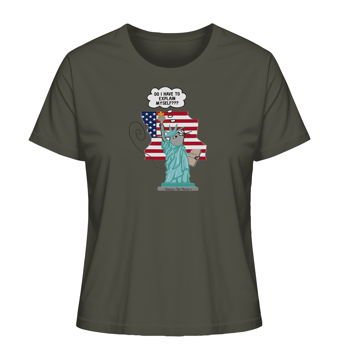 Cheesy -The Mouse® goes Amerika - Ladies Organic Shirt
