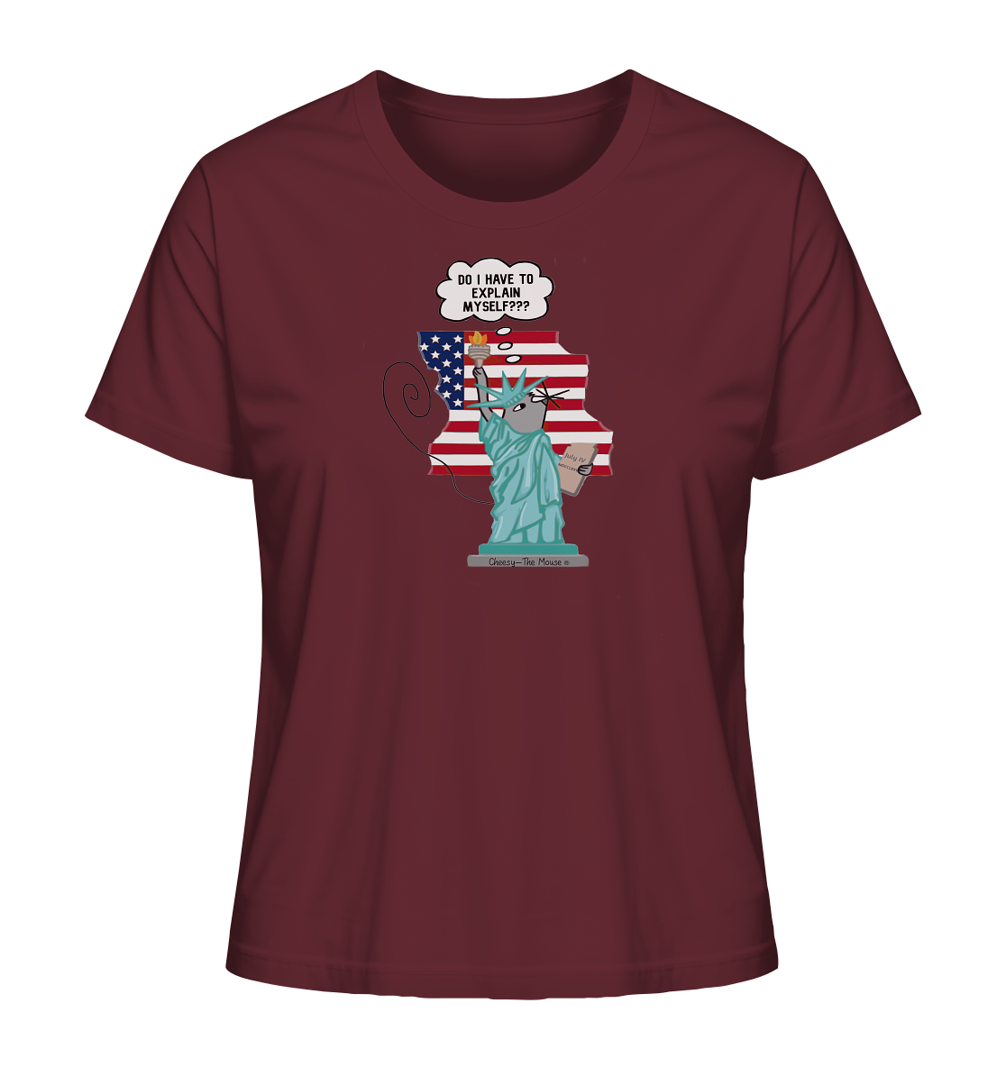 Cheesy -The Mouse® goes Amerika - Ladies Organic Shirt