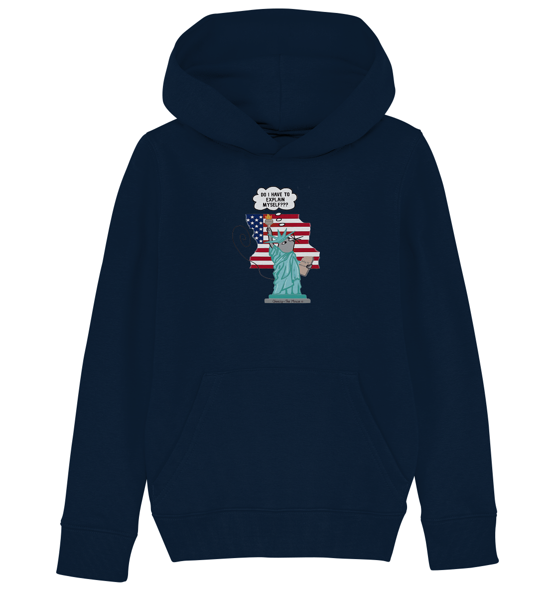 Cheesy -The Mouse® goes Amerika - Kids Organic Hoodie