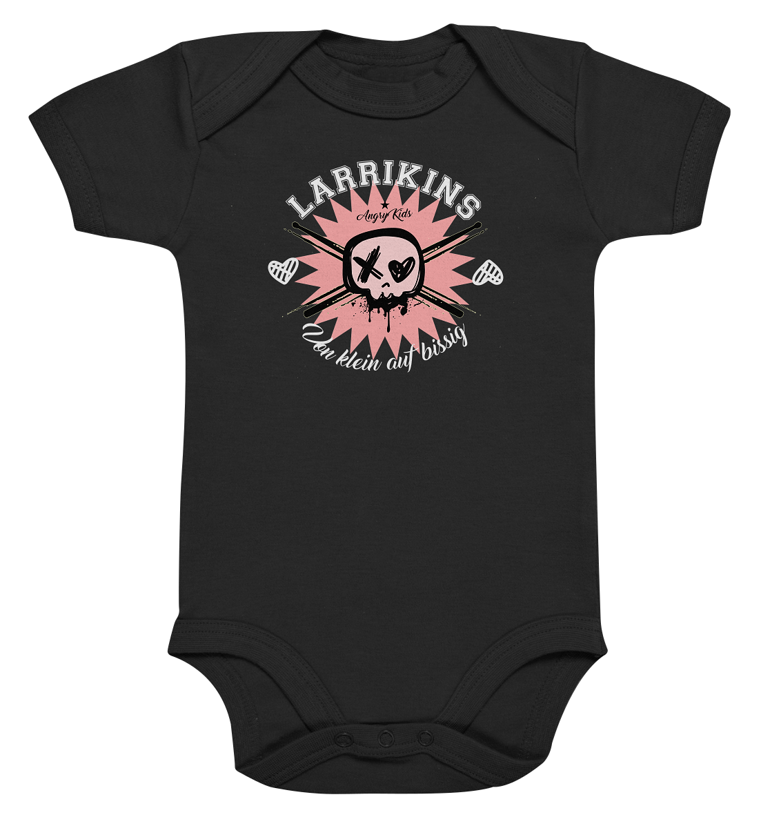 Larrikins Angry Kids - Organic Baby Bodysuite