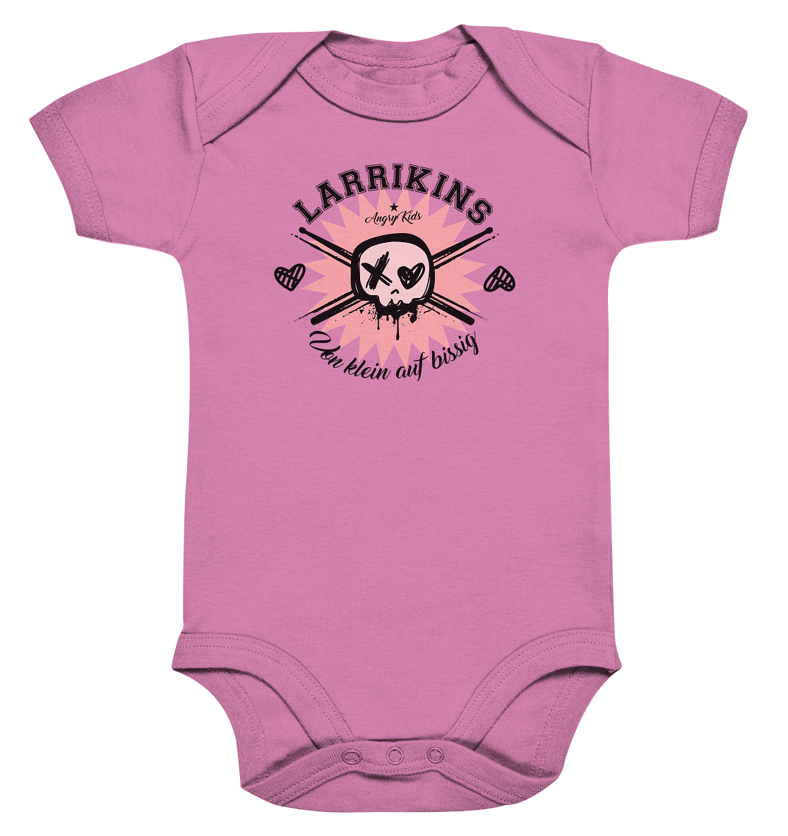 Larrikins Angry Kids - Organic Baby Bodysuite