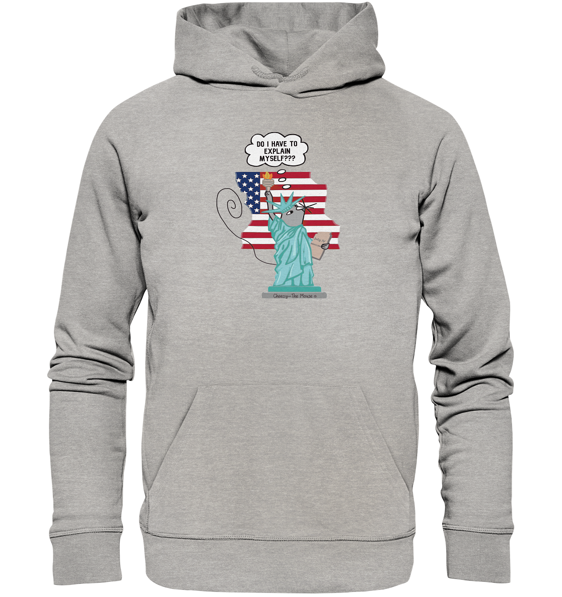 Cheesy -The Mouse® goes Amerika - Organic Basic Hoodie