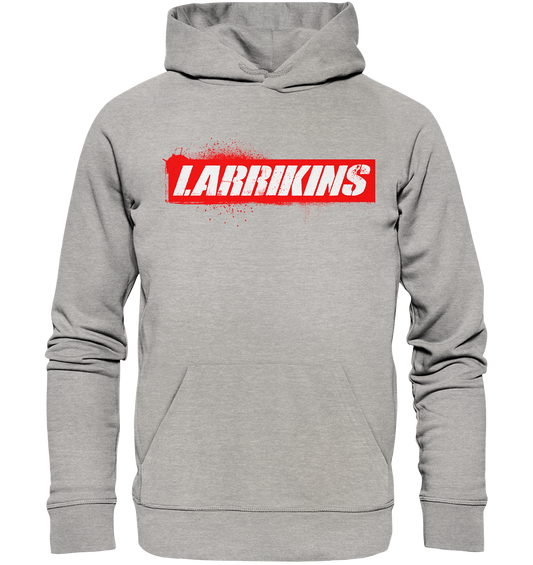 Larrikins Red Stencil- Organic Basic Hoodie