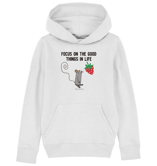 Cheesy -The Mouse® Focus on good things in life - Kids Organic Hoodie