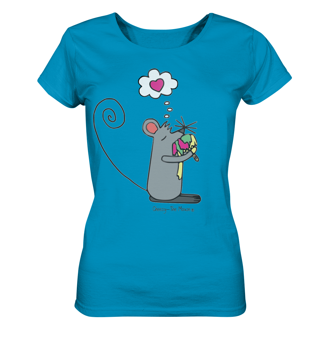 Cheesy The Mouse Ice - Ladies Organic Shirt