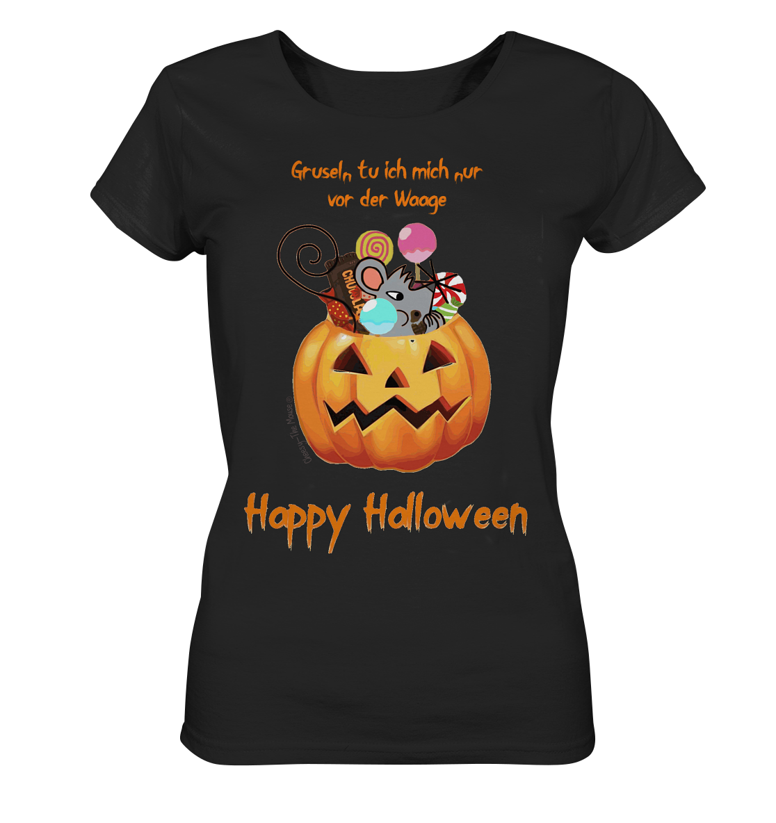 Cheesy -The Mouse® Happy Halloween - Ladies Organic Shirt