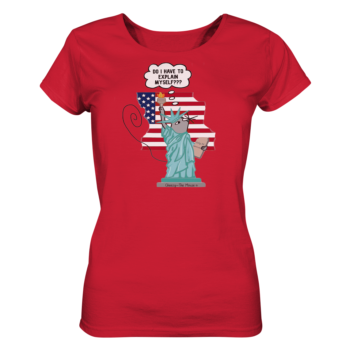 Cheesy -The Mouse® goes Amerika - Ladies Organic Shirt