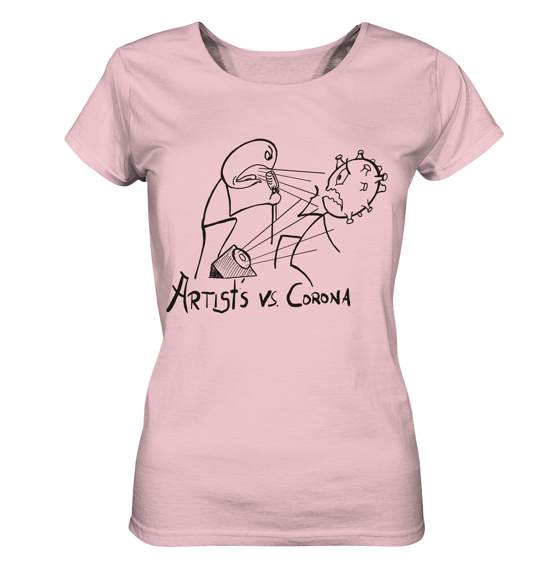 Artists vs. Corona Ladies Shirt Hell - Ladies Organic Shirt