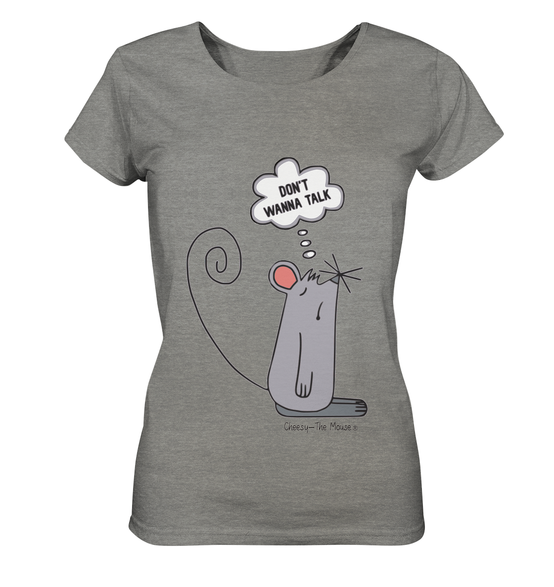 Cheesy The Mouse - Ladies Organic Shirt (meliert)