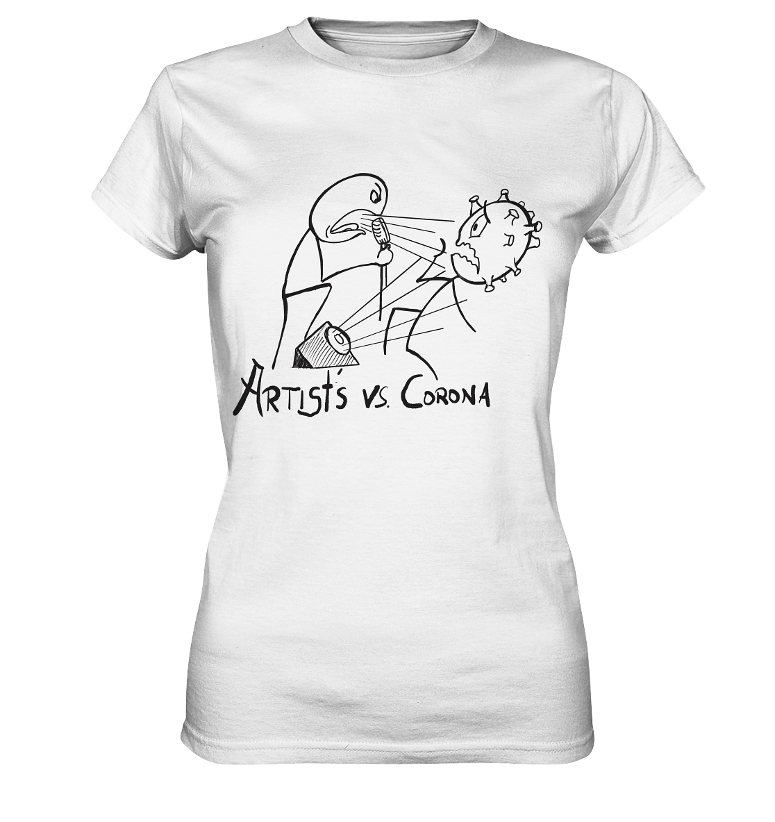 Artists vs. Corona Ladies Shirt Hell - Ladies Premium Shirt