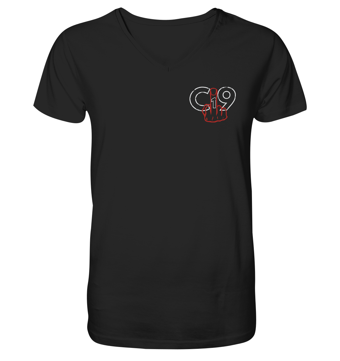 C19 Shirt - Mens Organic V-Neck Shirt