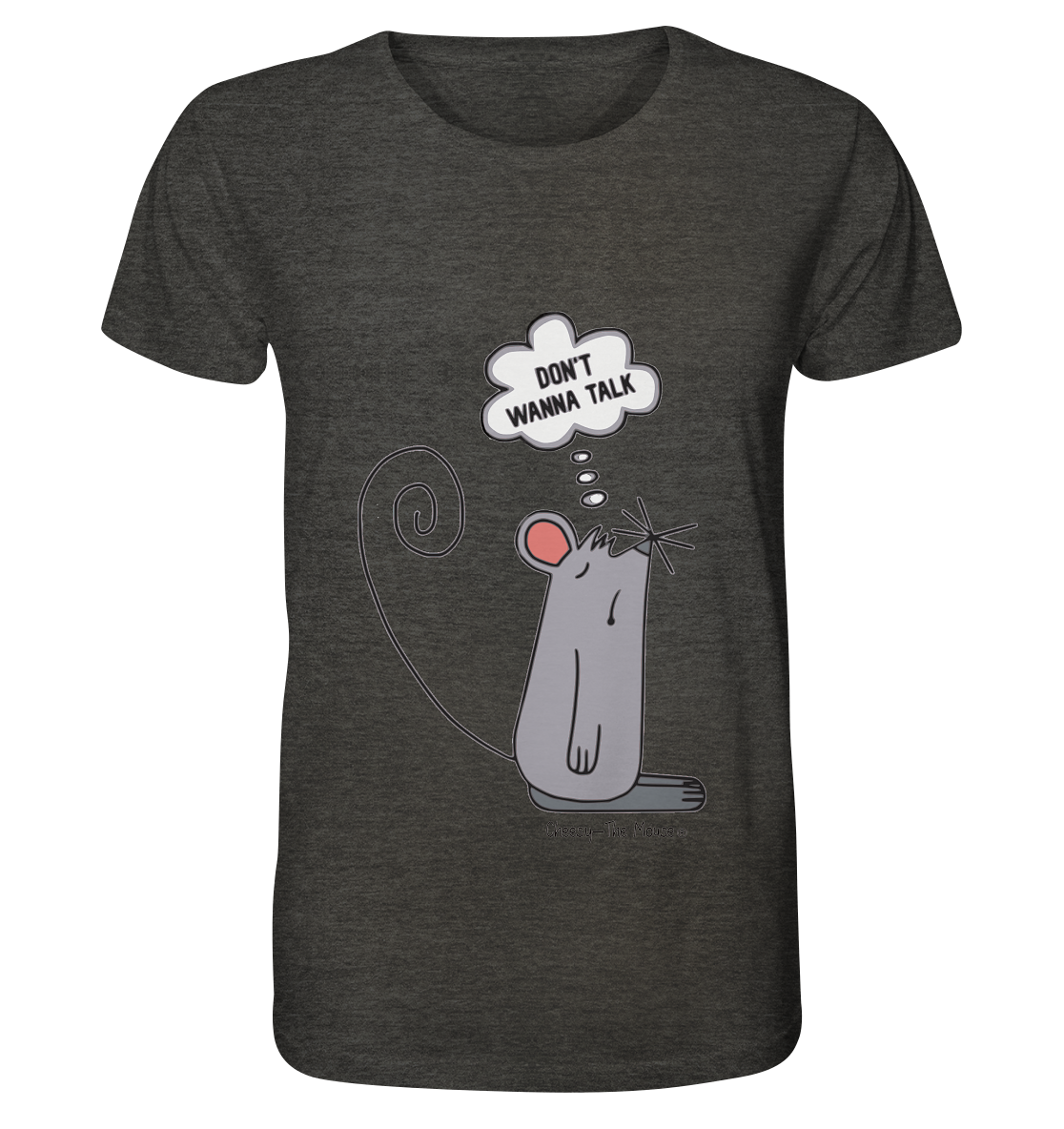 Cheesy The Mouse - Organic Shirt (meliert)