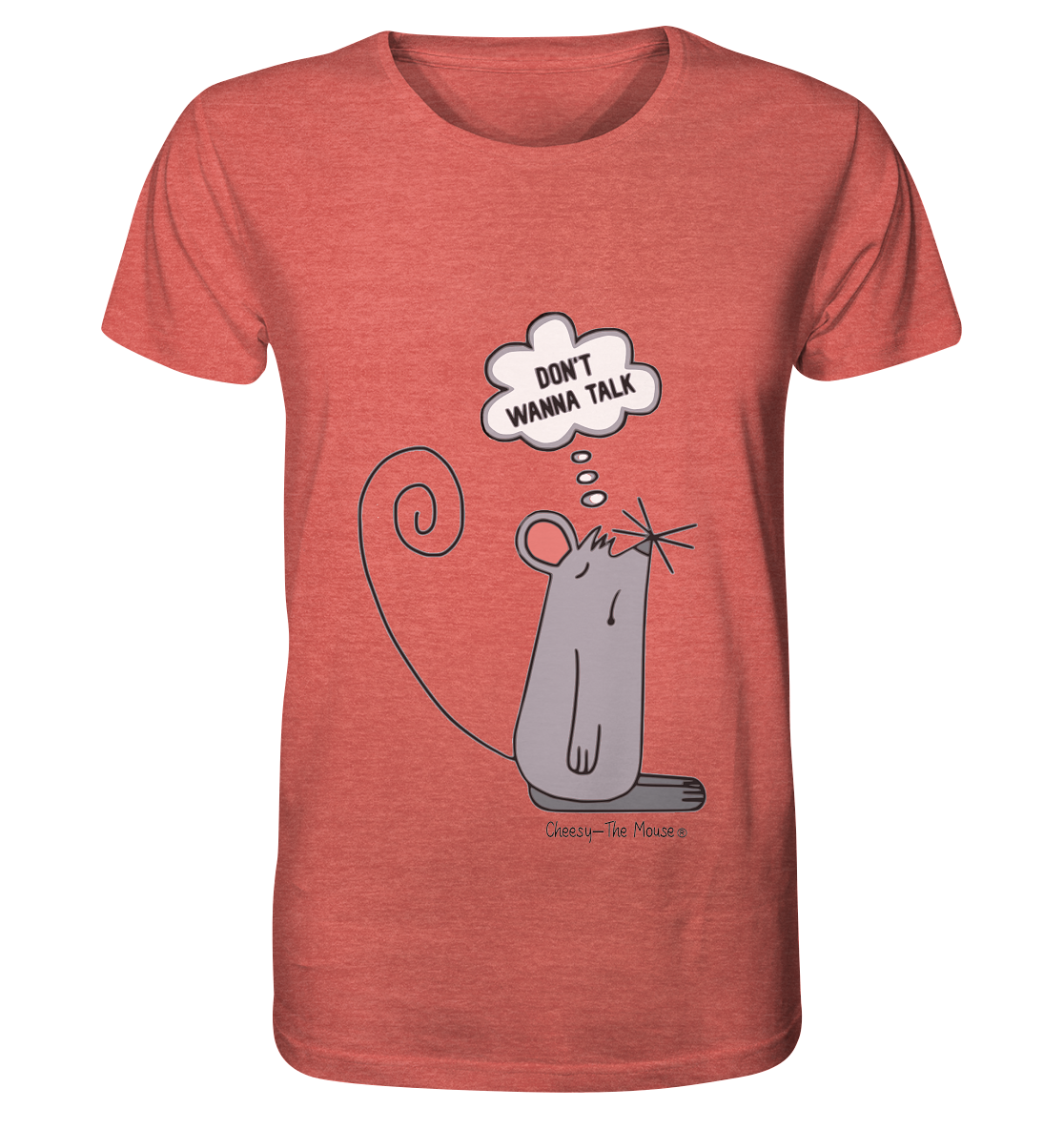 Cheesy The Mouse - Organic Shirt (meliert)