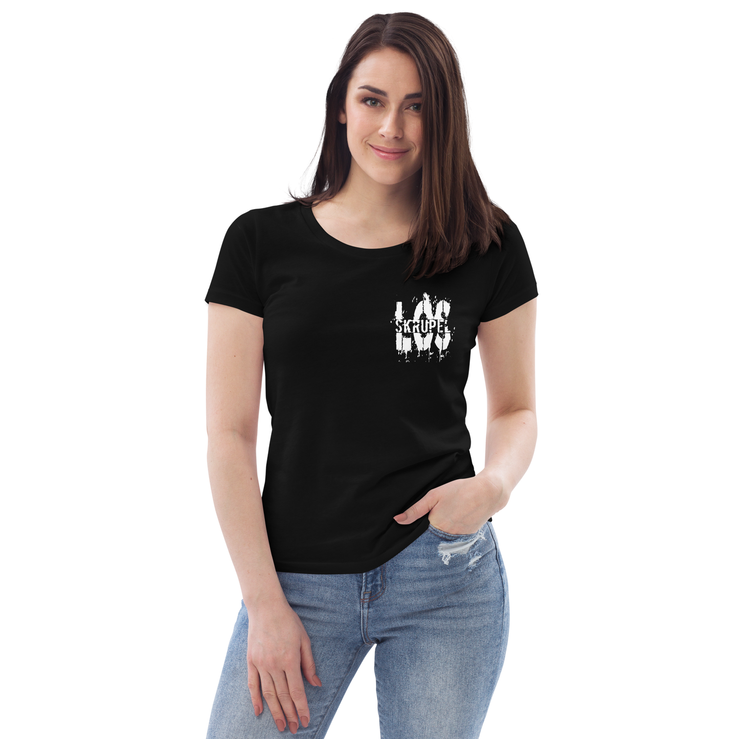 Skrupellos Enganliegendes Öko-T-Shirt für Damen