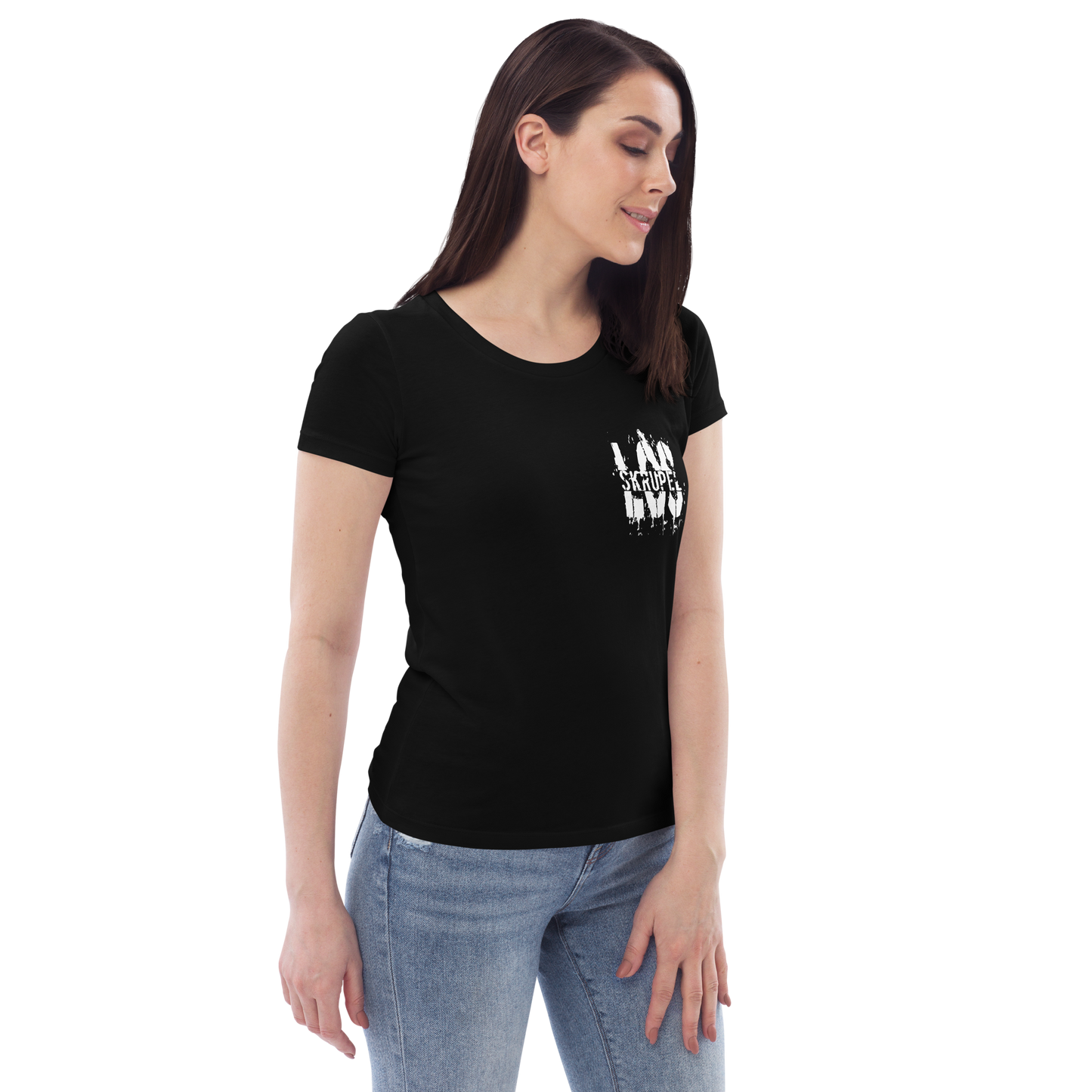 Skrupellos Enganliegendes Öko-T-Shirt für Damen